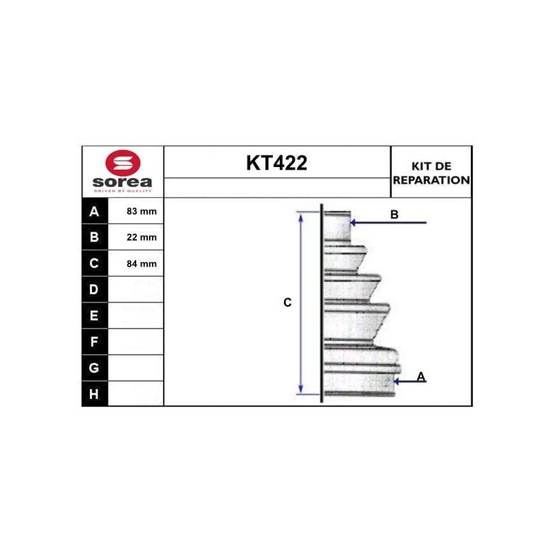 Kit Soufflet De Cardan Pour Renault VW Audi Seat 1J0407285A 6C0498203 1J0407285F