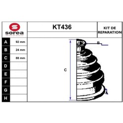 Kit Soufflet De Cardan Pour Renault VW Audi 80 A1 A3 Seat 7701036822 1J0407285A