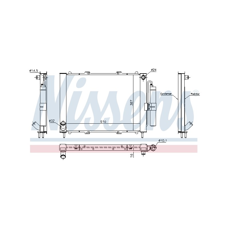 Condenseur de Clim Pour Renault Kangoo 7711497454 8200267994 8200732379