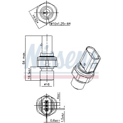 Pressostat Climatisation Pour VW Audi A1 A3 A4 Seat Skoda 4F0959126A 4F0959126B