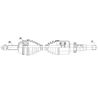 Cardan Arbre De Transmission Droit Pour Ford Transit 2.2 Tdci 2007-2014 Npwfr063