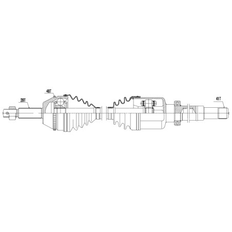 Cardan Arbre De Transmission Droit Pour Ford Transit 2.2 Tdci 2007-2014 Npwfr063