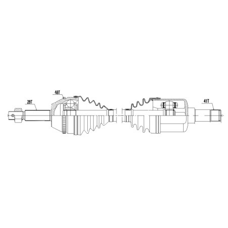 Cardan Arbre De Transmission Gauche Pour Ford Transit 2.2 Tdci 1469166
