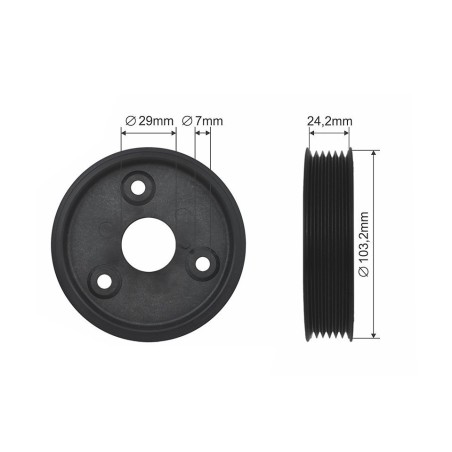 Poulie pompe direction assistée Pour RENAULT ESPACE LAGUNA MASTER II 7700109328