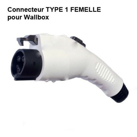 Connecteur Câble borne de Recharge Wallbox Type 1 Femelle 16A - Marque Duosida
