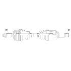 Cardan Arbre de transmission Avant Gauche pour SUZUKI GRAND VITARA II 4410265J00