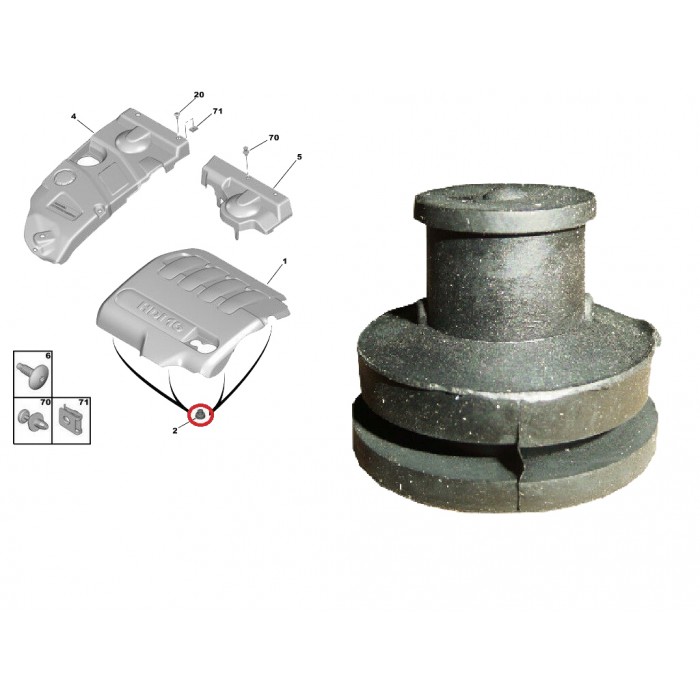 Clips de Fixation de cache moteur Pour C4 C5 Peugeot 307 308 407 508 607 013793